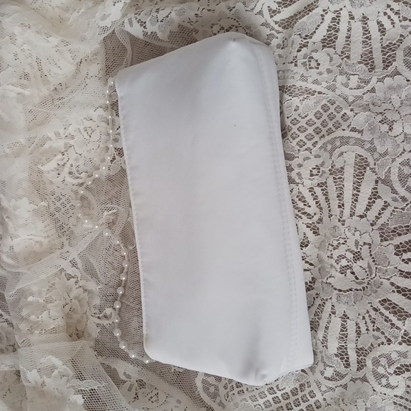 BRIDAL SATIN BAG WITH EMBELLISHMENTS - Picture 3 of 5